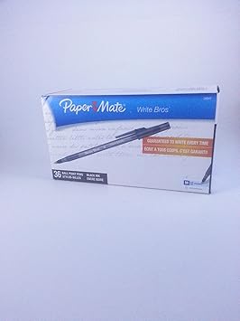 酷牌库|商品详情-Paper Mate进口代理批发 36 支 Papermate Write Bros. 圆珠笔中号铂金大号