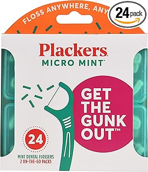 Plackers进口代理批发 Plackers 微型薄荷牙线 12 件装便携旅行箱（2 件装）