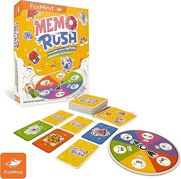 酷牌库|商品详情-FoxMind进口代理批发 Memo Rush - FoxMind Games，情感配对记忆游戏，儿童和家庭游戏之夜，2-6 名玩家，20 分钟，适合 6 岁以上儿童