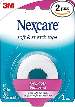 Nexcare进口代理批发 Nexcare 软布急救胶带，1 英寸 X 6 码（2 件装）