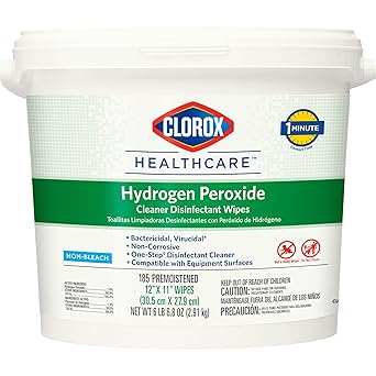 Clorox进口代理批发 Clorox Healthcare 过氧化氢湿巾桶，185 片（包装可能有所不同）