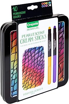 酷牌库|商品详情-Crayola进口代理批发 Crayola 珠光膏棒和盒，油画棒替代品，礼品套装，10 支