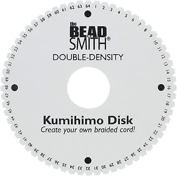 The Beadsmith进口代理批发 Beadsmith 圆形 Kumihimo 盘，直径 6 英寸，0.75（20 毫米）厚双致密泡沫，64 个编号槽，用于编织的珠宝工具