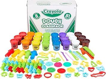 Crayola进口代理批发 Crayola 什锦面团套装，带工具，8 种颜色，美术用品，超过 100 件，每箱 24 件