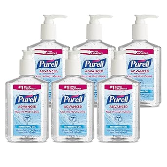 Purell进口代理批发 PURELL 高级洗手液清爽凝胶，8 液量盎司泵瓶（6 件装）- 9652-04-EC