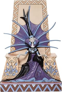 Enesco进口代理批发 Enesco Disney Traditions by Jim Shore 皇帝的新凹槽 Yzma 王座雕像，9 英寸，多色