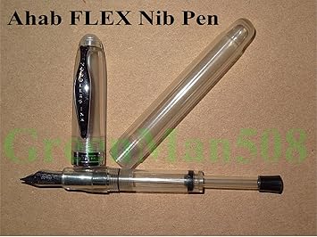 酷牌库|商品详情-Noodler进口代理批发 鲶鱼墨水 Ahab Flex 钢笔，带旋转填充活塞，不锈钢细笔尖，Charons Panther (15037)