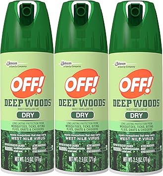 OFF!进口代理批发 离开！ Deep Woods 干气溶胶驱虫剂，2.5 盎司（3 片）