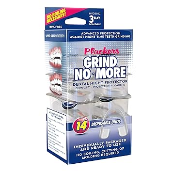 Plackers进口代理批发 Plackers Grind No More 牙齿磨牙夜间防护罩，14 片