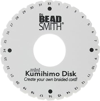 The Beadsmith进口代理批发 Beadsmith 圆形 Kumihimo 盘，直径 4.25 英寸，3/8 厚致密泡沫，编织珠宝工具，1 个盘