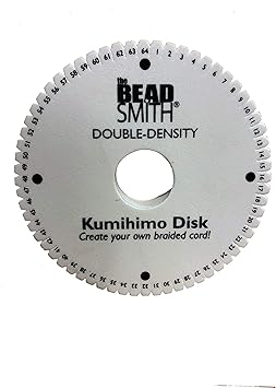 The Beadsmith进口代理批发 64 槽 Kumihimo 盘，最多可使用 40 根琴弦！超厚泡沫，适用于细线、钢丝和串珠串珠 Kumihimo