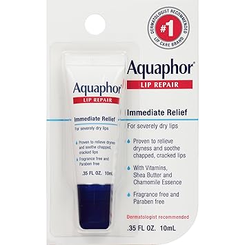 Aquaphor进口代理批发 Aquaphor 唇部修复软膏 - 持久保湿，舒缓干燥干裂的嘴唇 - 0.35 fl。盎司。管子