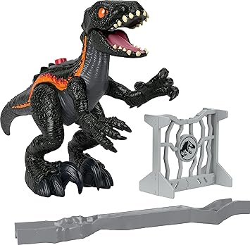 Imaginext进口代理批发 Fisher-Price Imaginext 侏罗纪世界恐龙玩具 Indoraptor 带抓挠动作和配件，适合 3 岁以上儿童过家家玩耍