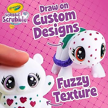 酷牌库|商品详情-Crayola进口代理批发 Crayola Scribble Scrubbie Pets 香味 Spa、动物玩具玩具套装，包括可水洗和香味记号笔，适合女孩和男孩的礼物，适合 3 岁以上儿童