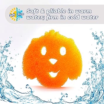 酷牌库|商品详情-Scrub Daddy进口代理批发 Scrub Daddy 特别版宠物狗 - 防刮多用途洗碗海绵 - 不含 BPA，采用聚合物泡沫制成 - 防污防臭厨房海绵（1 克拉）