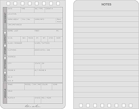 酷牌库|商品详情-Rite in the Rain进口代理批发 Rite in the Rain 防风雨现场采访笔记本，3 英寸 x 5 英寸，黑色封面，现场采访表格页，6 包（编号 104L6）