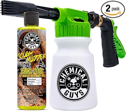 Chemical Guys进口代理批发 Chemical Guys EQP347 TORQ Foam Blaster 6 和 Tough Mudder 泡沫卡车，越野、ATV 和 RV 重型肥皂，（适用于泡沫炮、泡沫枪或水桶清洗），16 液量盎司，柠檬味