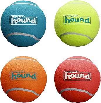 Outward Hound进口代理批发 Outward Hound Squeaker Ballz Fetch 狗玩具，大号，4 件装，适合所有品种尺寸