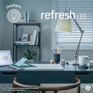 酷牌库|商品详情-GE进口代理批发 GE Refresh LED 灯泡，40 瓦，日光，G16.5 球形灯泡，小底座（2 件装）