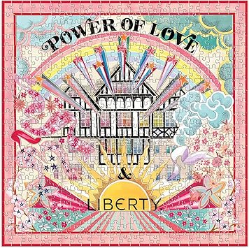 酷牌库|商品详情-Galison进口代理批发 Galison Liberty Power of Love 500 片双面拼图，带 Galison 异型片 - 20 英寸 x 20 英寸拼图，采用 Liberty 花卉设计，15 片独特异型片，独特的礼物创意