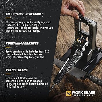 酷牌库|商品详情-WORK SHARP进口代理批发 Work Sharp 专业精密调节磨刀器工具，完整的角度可调磨刀系统