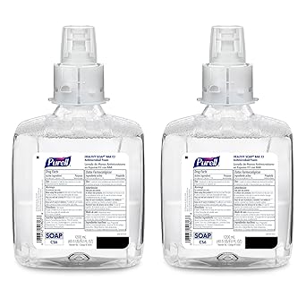 Purell进口代理批发 PURELL 健康肥皂烘焙 E2 抗菌泡沫，无香料，1200 毫升补充装，适用于 PURELL CS6 自动皂液器（2 件装） - 6585-02 - 由 GOJO, Inc. 制造