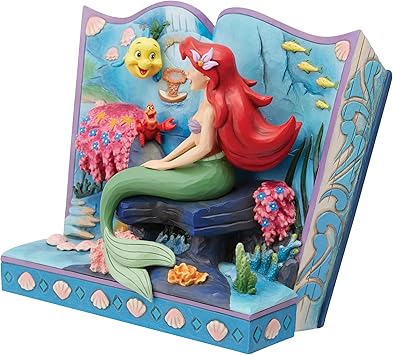 酷牌库|商品详情-Enesco进口代理批发 Enesco Disney Traditions by Jim Shore 小美人鱼故事书雕像，6.25 英寸，多色