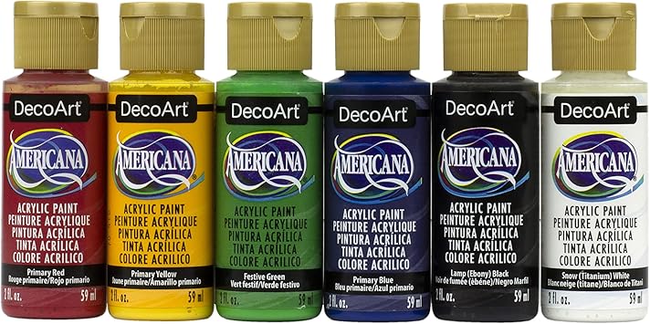 DecoArt进口代理批发 Americana 哑光丙烯酸涂料初级样品包