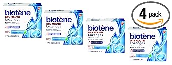 Biotene进口代理批发 Biotene 口干含片，清新口气，27 片，清爽薄荷。 （4 件装）