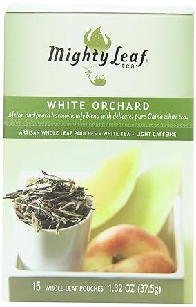 酷牌库|商品详情-Mighty Leaf进口代理批发 Mighty 叶茶，白果园，15 片整叶茶袋 1.32 盎司。 （3 件装）