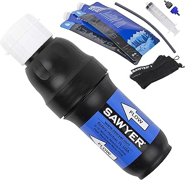 Sawyer Products进口代理批发 Sawyer Products SP129 挤压水过滤系统，带两个 32 盎司挤压袋、吸管和水袋适配器