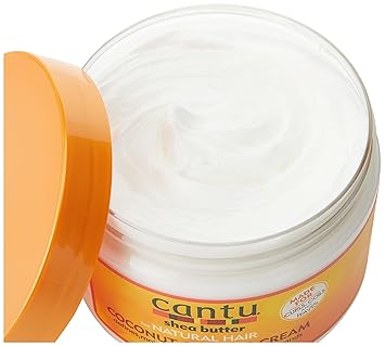 酷牌库|商品详情-Cantu进口代理批发 Cantu 乳木果油天然头发椰子卷发霜 12 盎司。 （2 件装）