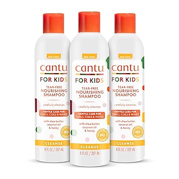 酷牌库|商品详情-Cantu进口代理批发 Cantu Care for Kids 无泪滋养洗发水含乳木果油，8 液量盎司（3 件装）（包装可能有所不同）