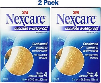 酷牌库|商品详情-Nexcare进口代理批发 Nexcare 绝对防水粘性纱布垫，3 英寸 X 4 英寸（2 件装）