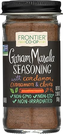 Simply Organic进口代理批发 Frontier Co-op Garam Masala，2 盎司罐装，含小豆蔻、肉桂和丁香，犹太洁食，非转基因，非 ETO