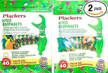 Plackers进口代理批发 Plackers 儿童混合浆果牙线 2 件 40 片装