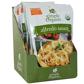 Simply Organic进口代理批发 Simply Organic Alfredo 混合酱，12 包，每包 1.48 盎司（42 克）