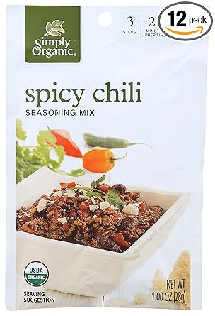 Simply Organic进口代理批发 Simply Organic Mix Chili Spicy Org，1.2 盎司（12 件装）