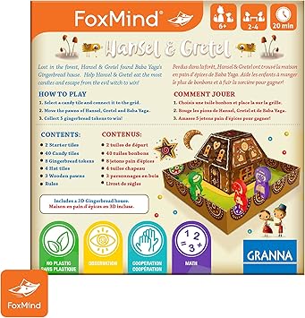 酷牌库|商品详情-FoxMind进口代理批发 FoxMind Games：Hansel & Gretel、合作童话、数学、格林兄弟公主，最多 4 名玩家，6 岁及以上。