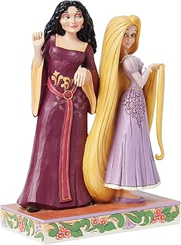 酷牌库|商品详情-Enesco进口代理批发 Enesco Disney Traditions by Jim Shore 善与恶魔发奇缘的 Mother Gothel 和 Rapunzel 雕像 - 树脂手绘精制迪士尼收藏装饰雕像家居装饰雕塑雕像，8.2 英寸