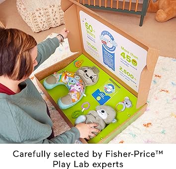 酷牌库|商品详情-Fisher-Price进口代理批发 Fisher-Price 婴儿游戏套装让您尝试俯卧时间礼品套装、发育玩具以及适合 3 个月以上婴儿的活动指南