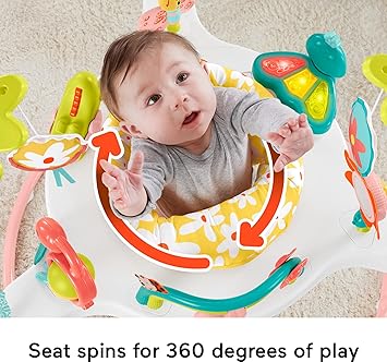 酷牌库|商品详情-Fisher-Price进口代理批发 Fisher-Price 婴儿摇椅活动中心 Blooming Fun Jumperoo 配有音乐灯和婴儿发育玩具