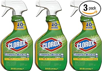 Clorox进口代理批发 Clorox Clean-Up 漂白清洁剂喷雾 24 液量盎司（3 件装）