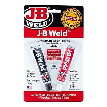 J-B Weld进口代理批发 JB Weld 8265S 原始冷焊钢增强环氧树脂 - 2 盎司。