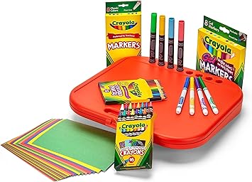 酷牌库|商品详情-Crayola进口代理批发 Crayola Create 'N Carry 艺术套装（75 件）、艺术用品套件、儿童绘画套装、艺术和工艺品用品、儿童节日礼物，5 岁以上