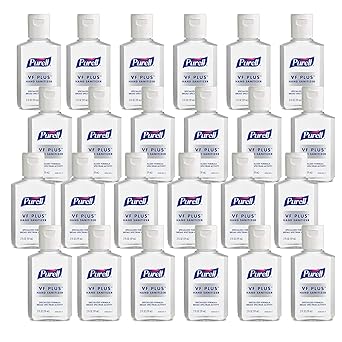 Purell进口代理批发 Purell VF PLUS 洗手液凝胶，无香料，2 液量盎司旅行装翻盖瓶（24 件装）- 9299-24