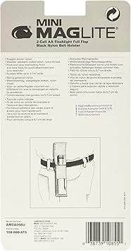 酷牌库|商品详情-MagLite进口代理批发 Maglite 黑色尼龙全翻盖皮套适用于迷你 Maglite AA 手电筒