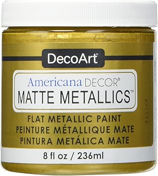 DecoArt进口代理批发 DECO ART Americana Decor 哑光 8OZ GoldCraft 油漆，8 液体盎司（1 件装）