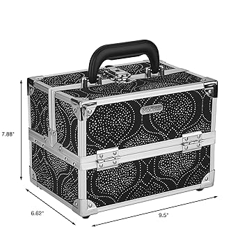 酷牌库|商品详情-CONAIR进口代理批发 Conair 化妆美容箱，化妆箱，带可扩展架子和锁闩，黑色印刷，伦敦 SOHO 纽约 Conair