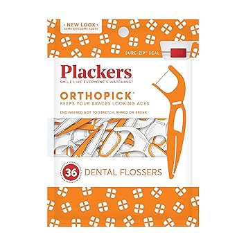 Plackers进口代理批发 Plackers Orthopick 牙线 36 支（3 件装）